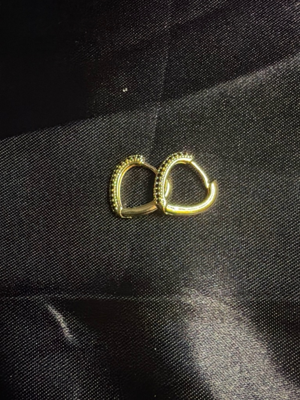 Gold Heart Huggie Earrings for Women